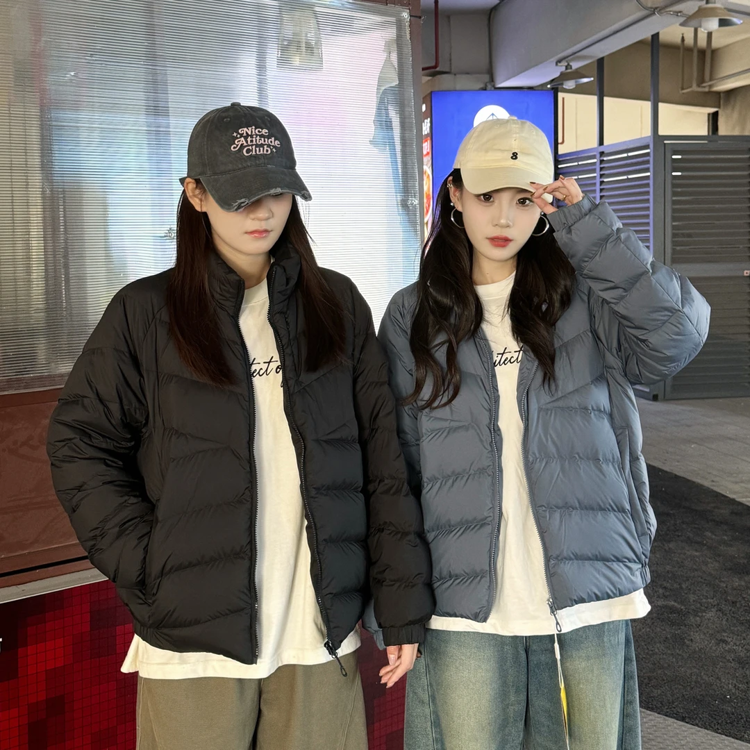 哑光排骨羽绒服|森马情侣外套轻量薄款羽绒立领潮流新款冬装保暖