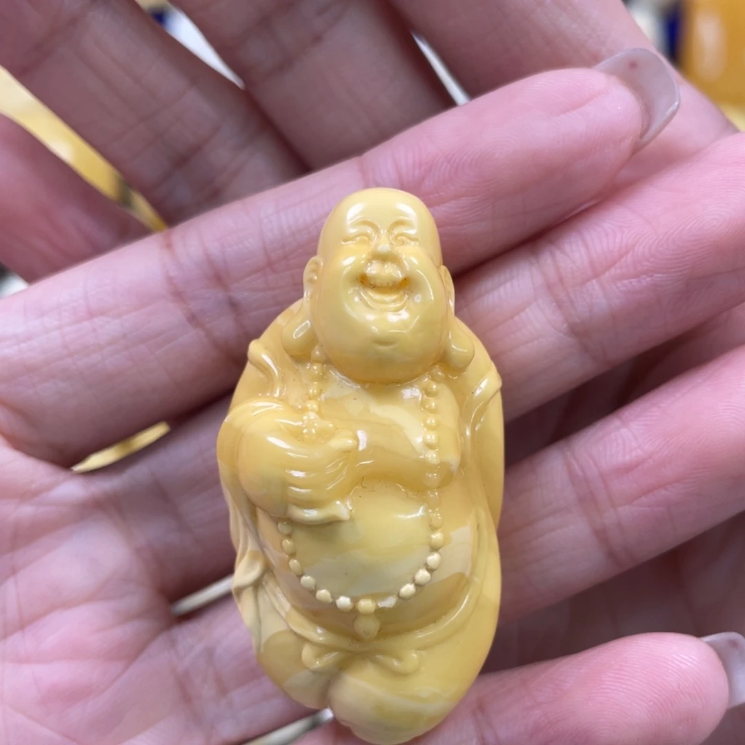 蜜蜡未镶嵌裸石琥珀蜜蜡雕刻件