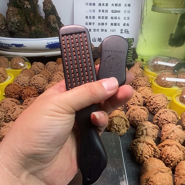 马***姆文玩核桃吊坠猪鬃文玩刷子一套