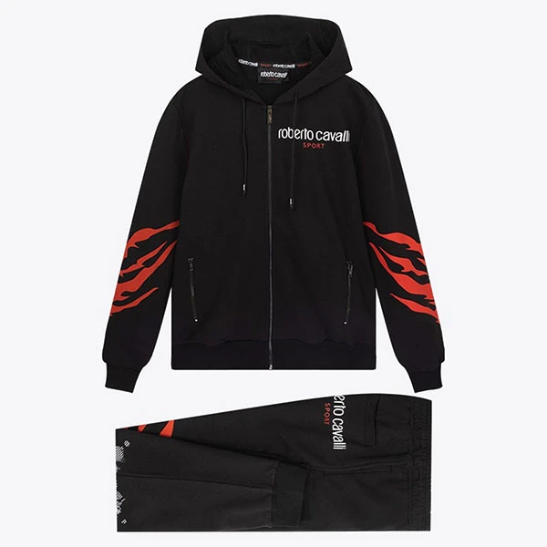 Roberto Cavalli意大利奢牌动物印花男运动套装HYX25FFN03505051