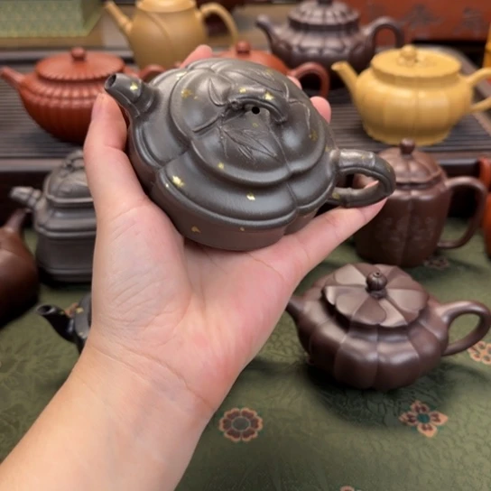 茶壶紫砂海棠竹鼓天青洒金