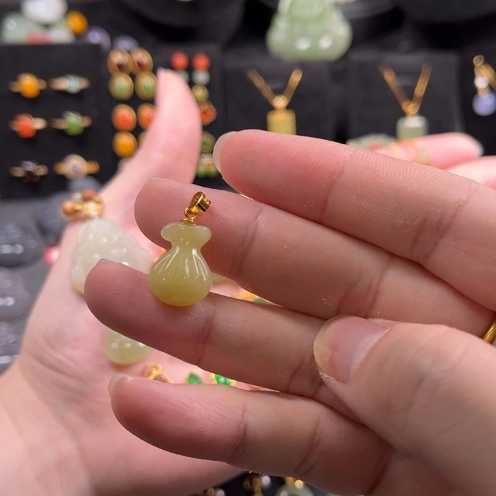 颈饰银S925镶嵌和田玉R**a