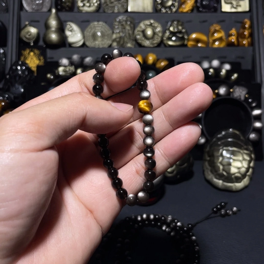 未镶嵌黑曜岩珠宝奇石咿*