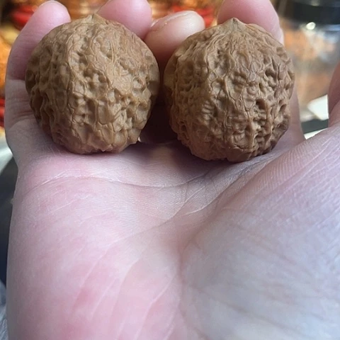 文玩核桃把件肉丸子带彩40