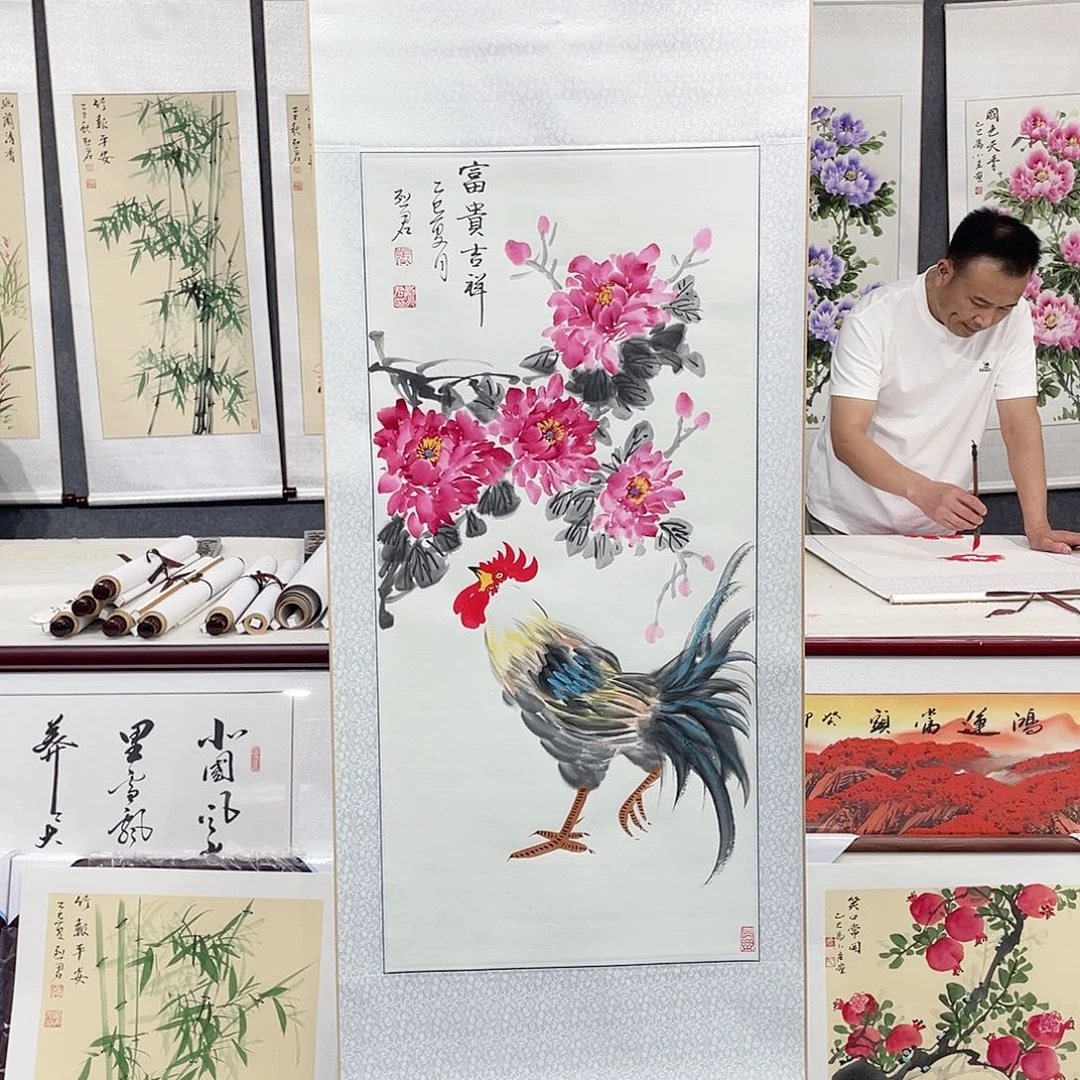 国画手绘手写作品