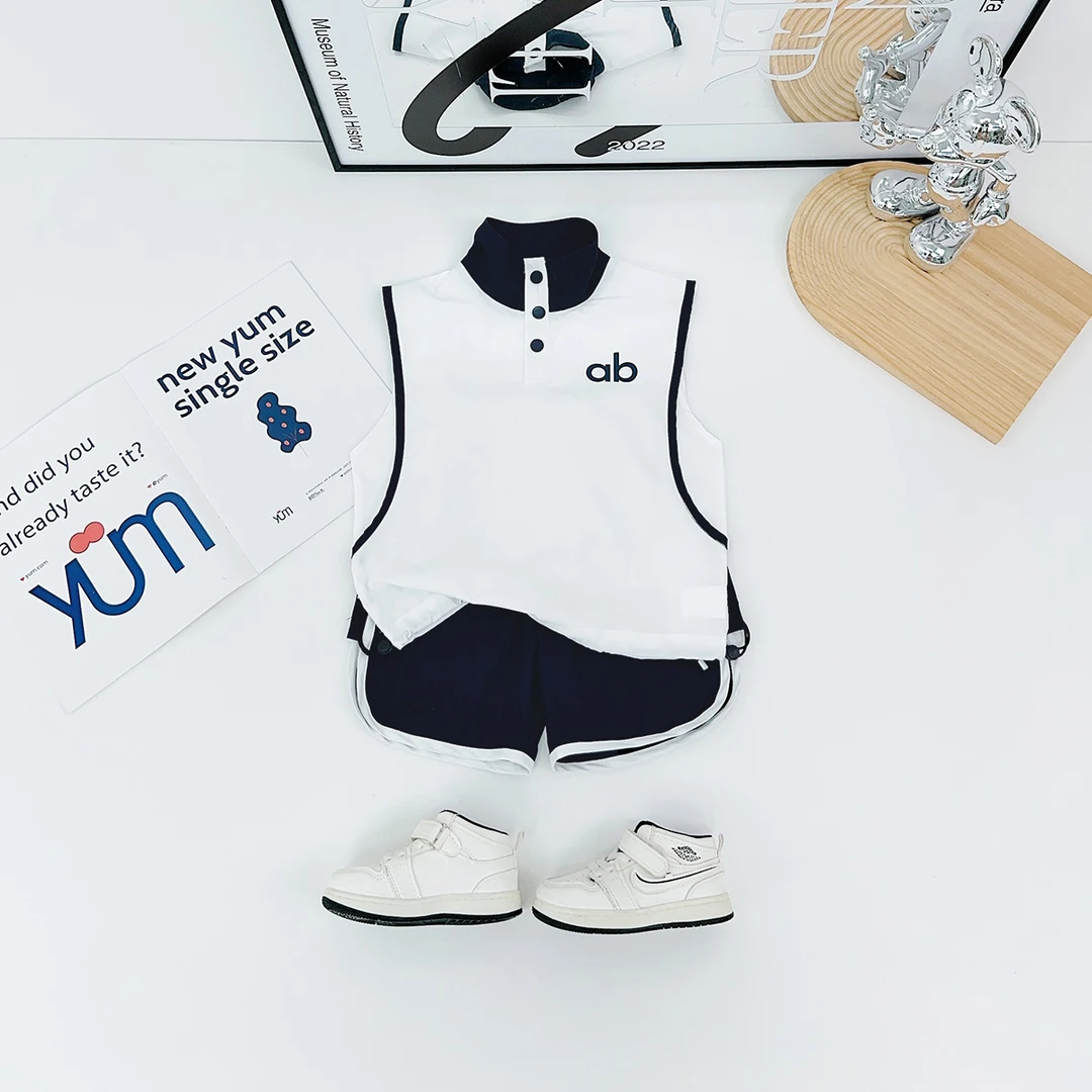 儿童夏装套装夏季2025新款男童无袖两件套 WG28433 悠悠童话童装