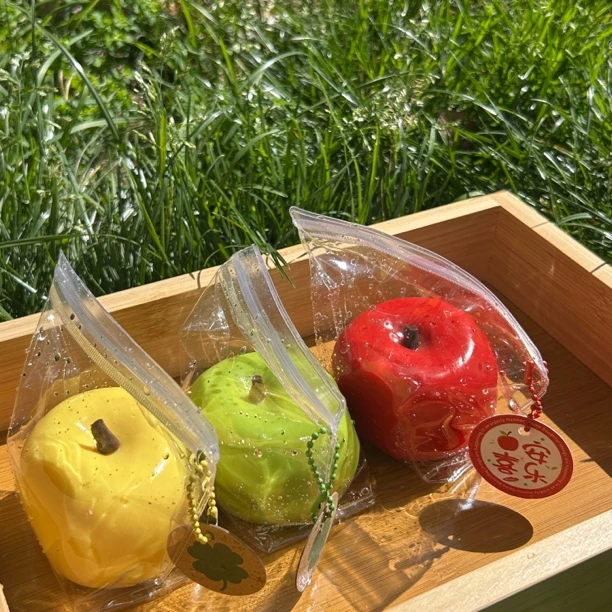 苹果系列食品级硅胶捏捏 泥感水感 红色 黄色 绿色 默认微瑕