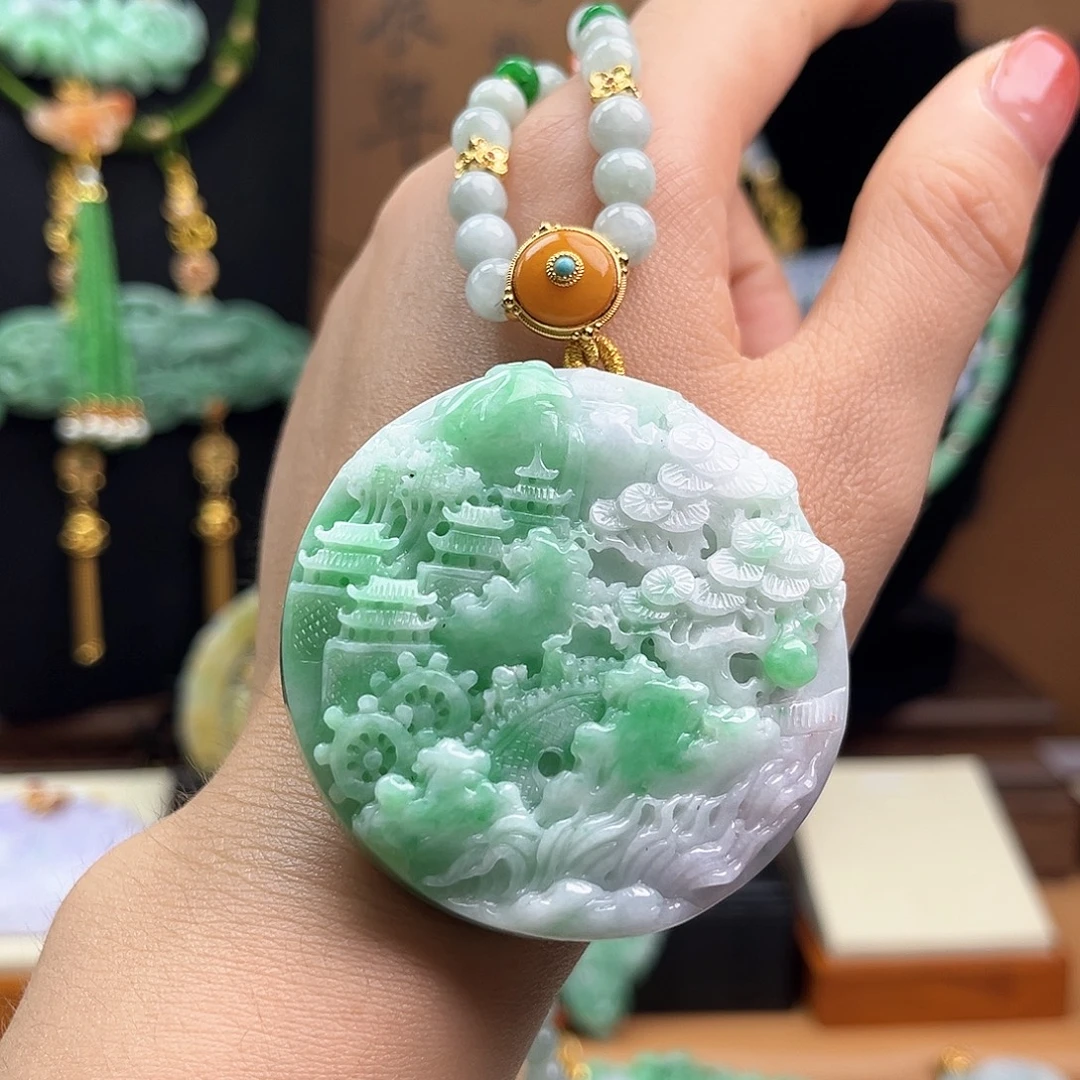 翡翠未镶嵌颈饰天然翡翠