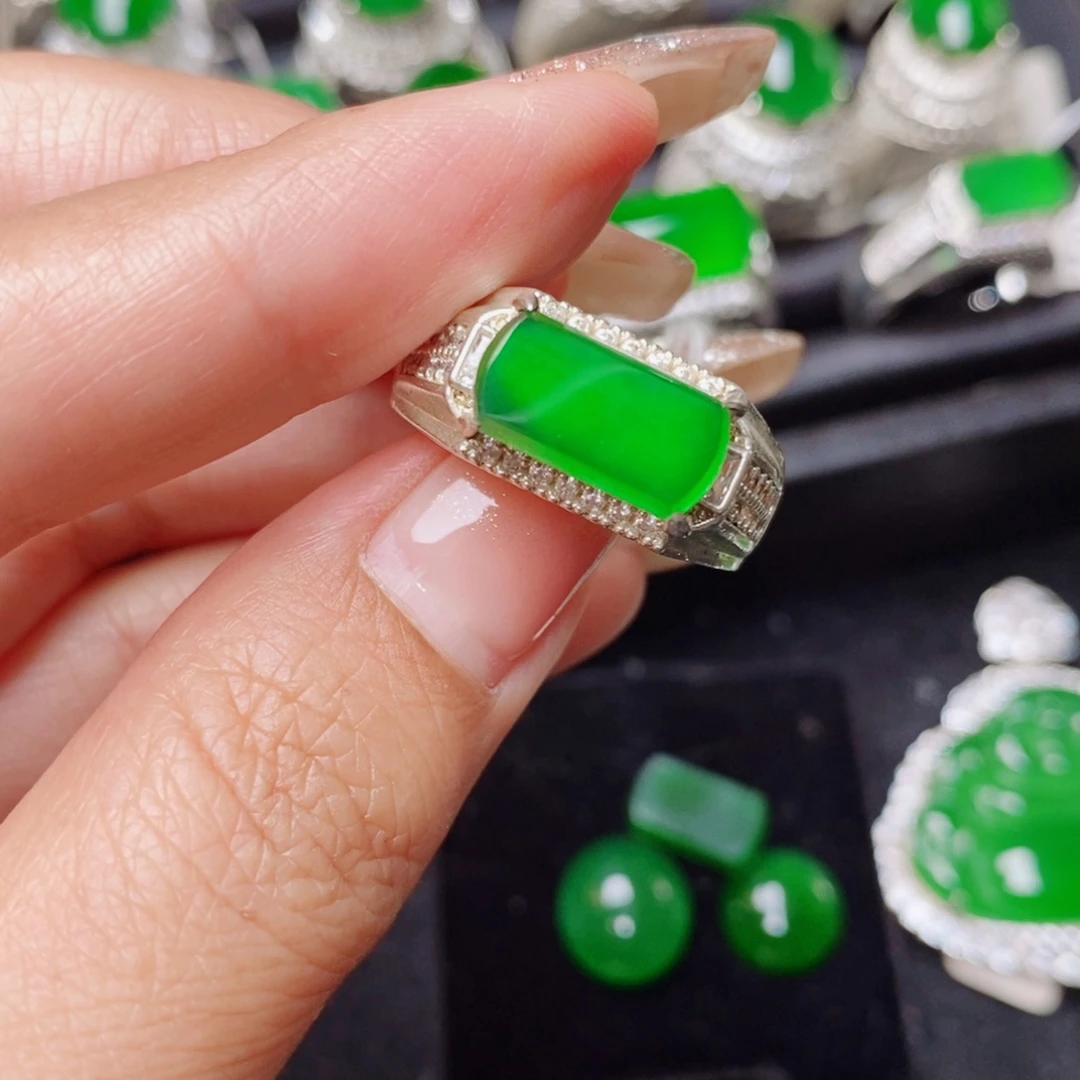 未镶嵌戒指翡翠天然翡翠正品