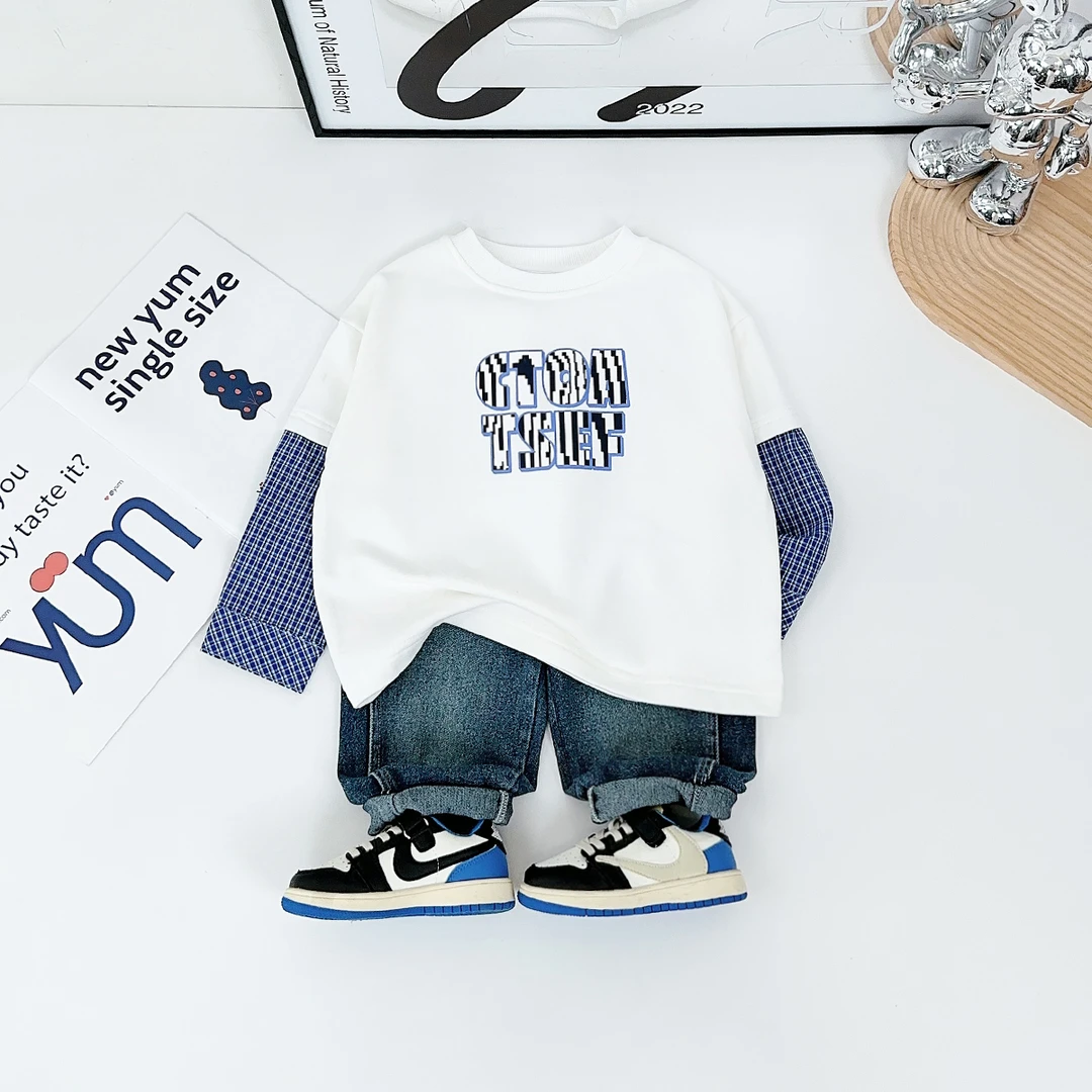 儿童卫衣长袖2025新款春装男童春秋上衣潮 HZ25054