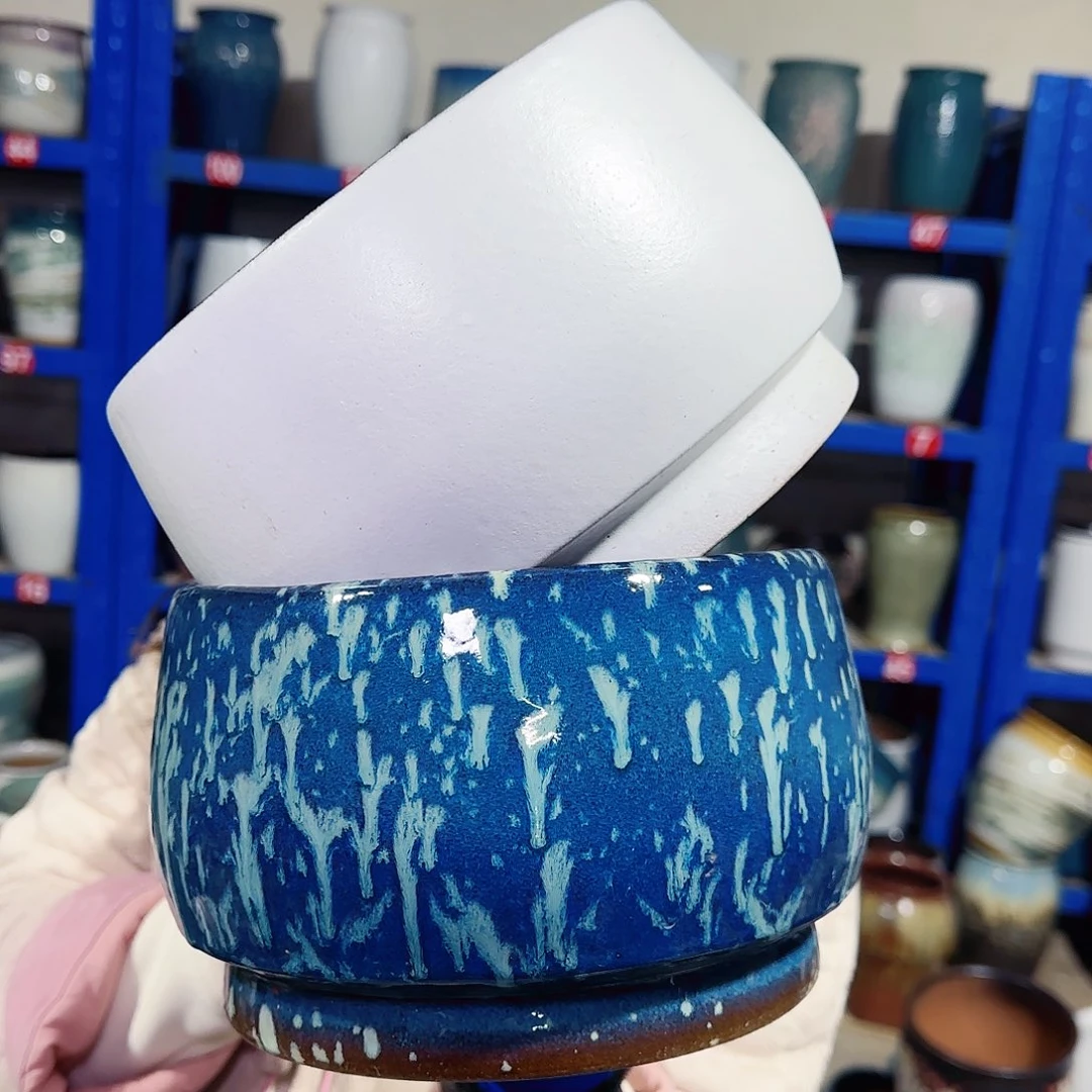 紫砂花盆高13口20