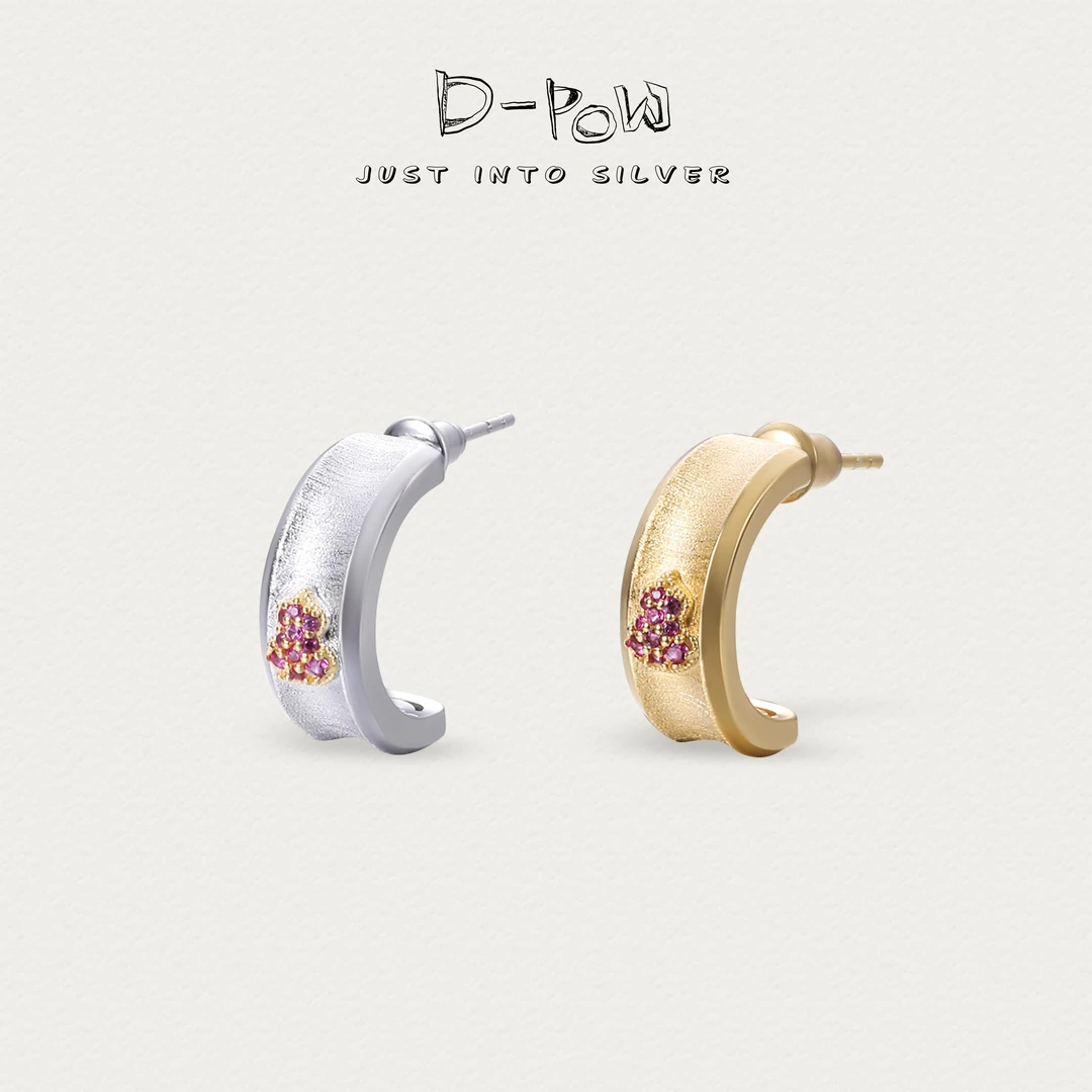 灯小炮 925银合成锆石耳饰 【布契风】手工雕金花丝高定耳环（8481）