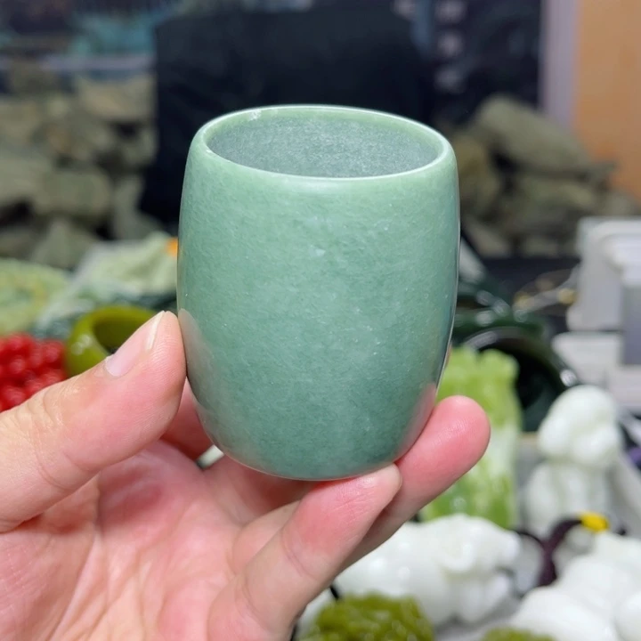 蛇纹石玉水杯多样性发货未镶嵌