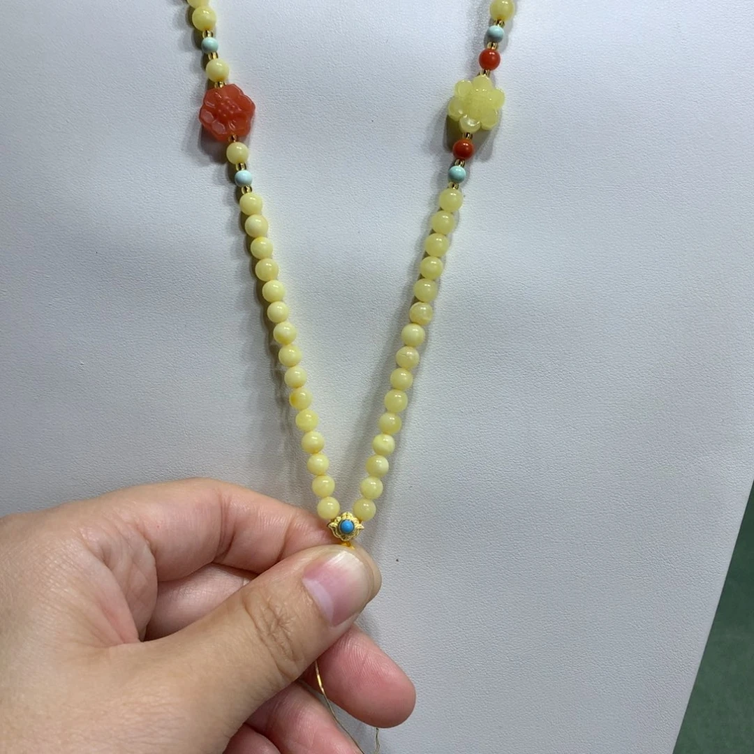 蜜蜡未镶嵌颈饰4.7mm