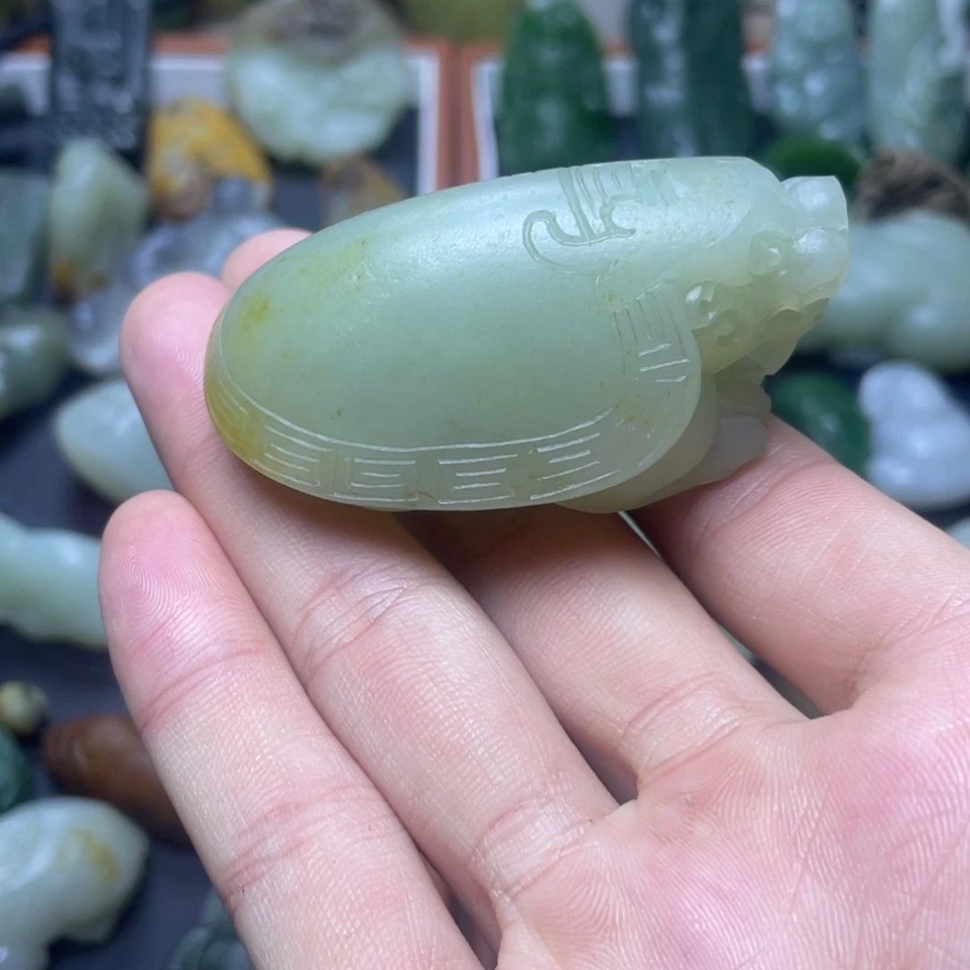 吊坠(不含链)未镶嵌和田玉无***点