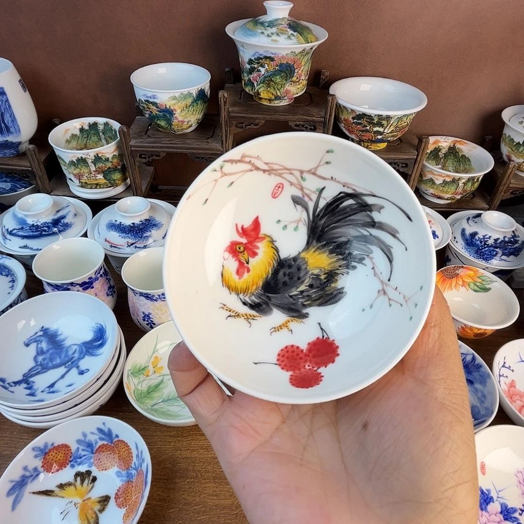 忠意堂釉下彩大吉大利微瑕不退