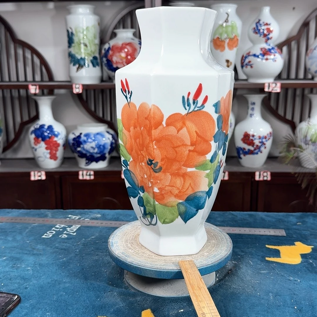 摆件景德镇陶瓷6黄牡