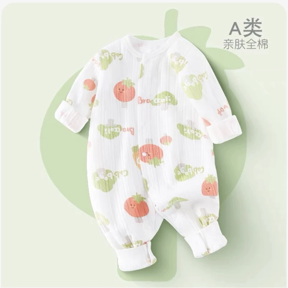 番茄精灵纯棉长袖四季款连体衣