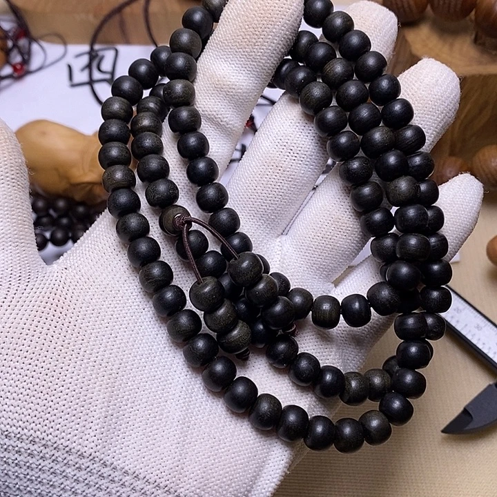 檀香木手串/手链老山檀香阴沉7/8108老型珠沉水