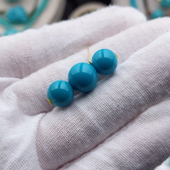 未镶嵌绿松石珠宝奇石9.6mm/8.6mm