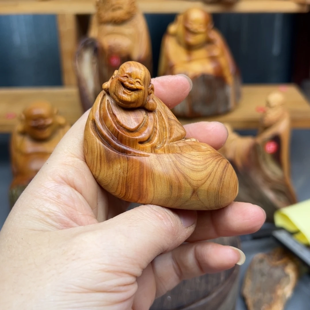 雅***朵木崖柏木摆件手把件，