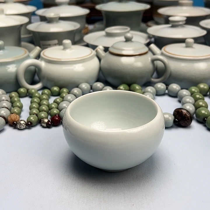 杯月白釉罗汗杯原矿原釉原产地