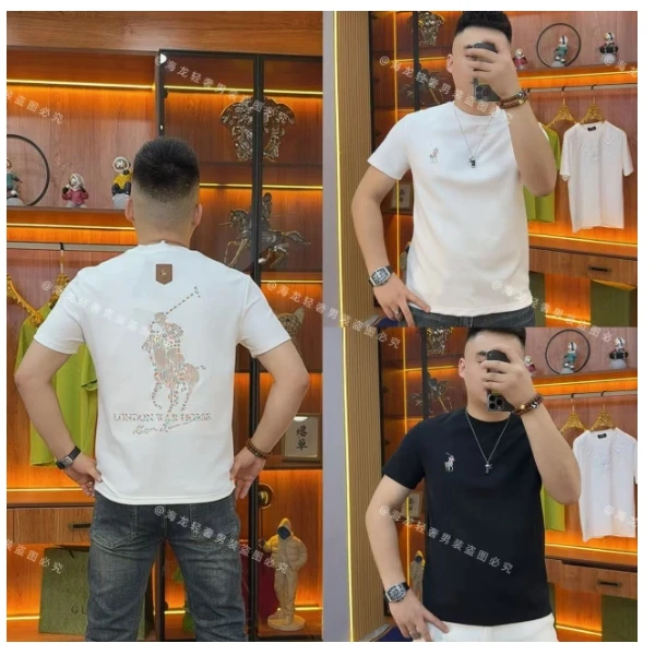 K859 秋冬彩色战马半袖 潮品精品潮款名品潮男时尚圆领高端