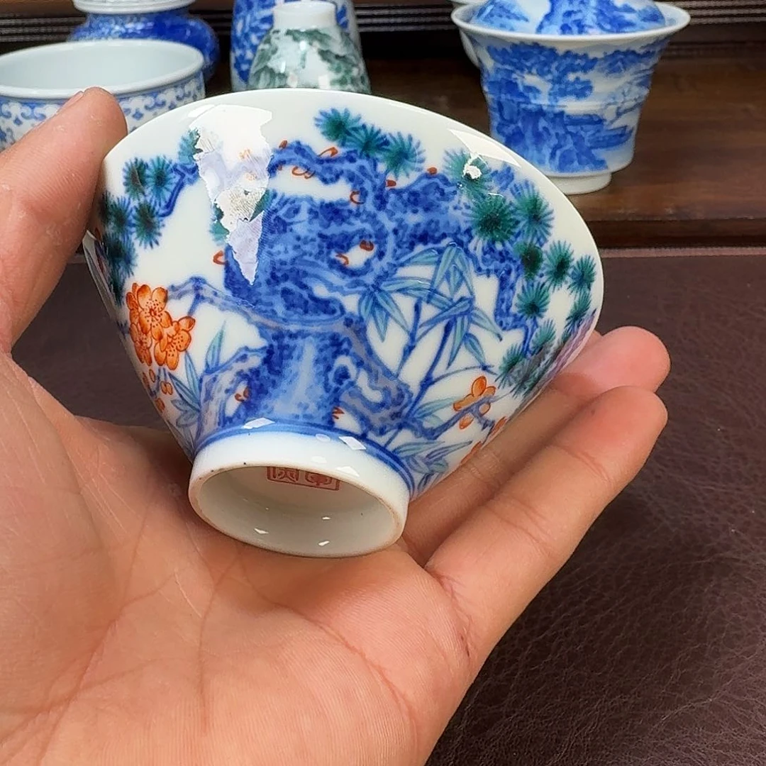 瓷片辉***同当代景德镇陶瓷手绘茶具