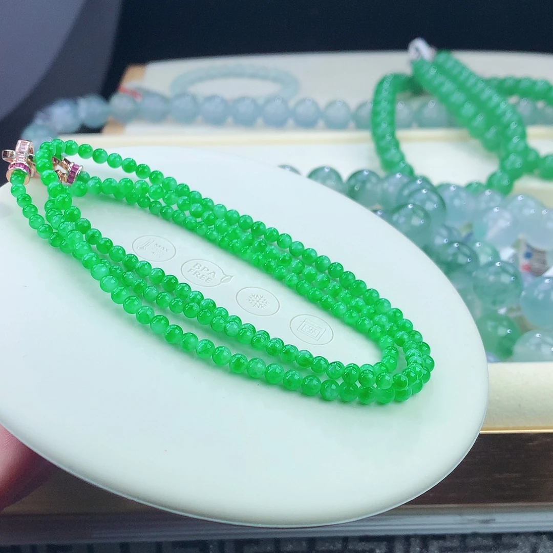 未镶嵌手链翡翠阳绿飘色