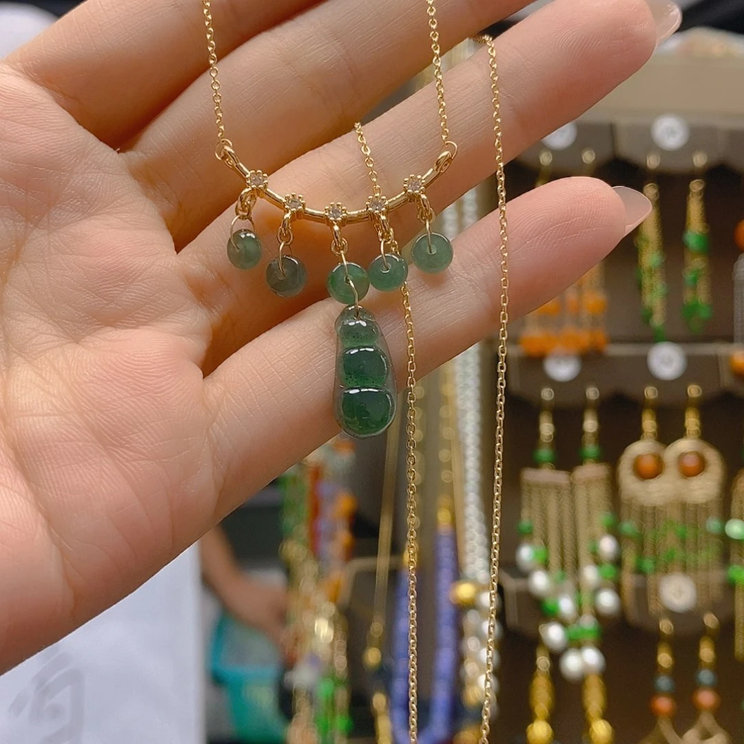 翡翠合金耳饰翡翠