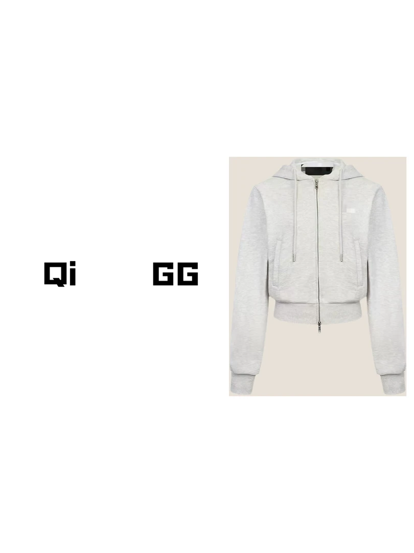 【Qi    GG】秋冬连帽拉链卫衣外套