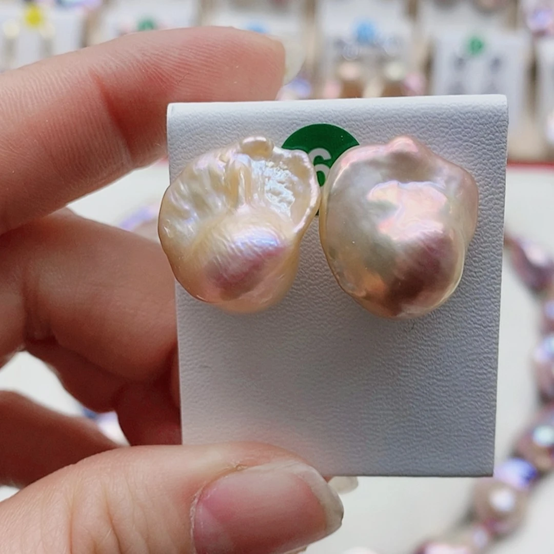 【闪购商品】淡水珍珠耳饰银S925镶嵌