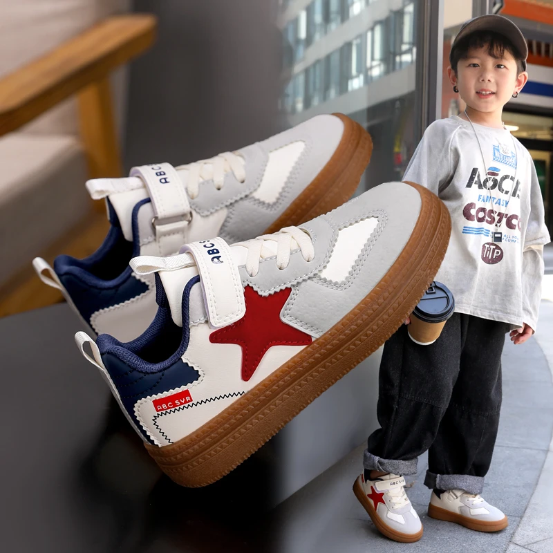 2025春秋新款男童时尚百搭休闲板鞋儿童鞋子男孩鞋防滑耐磨