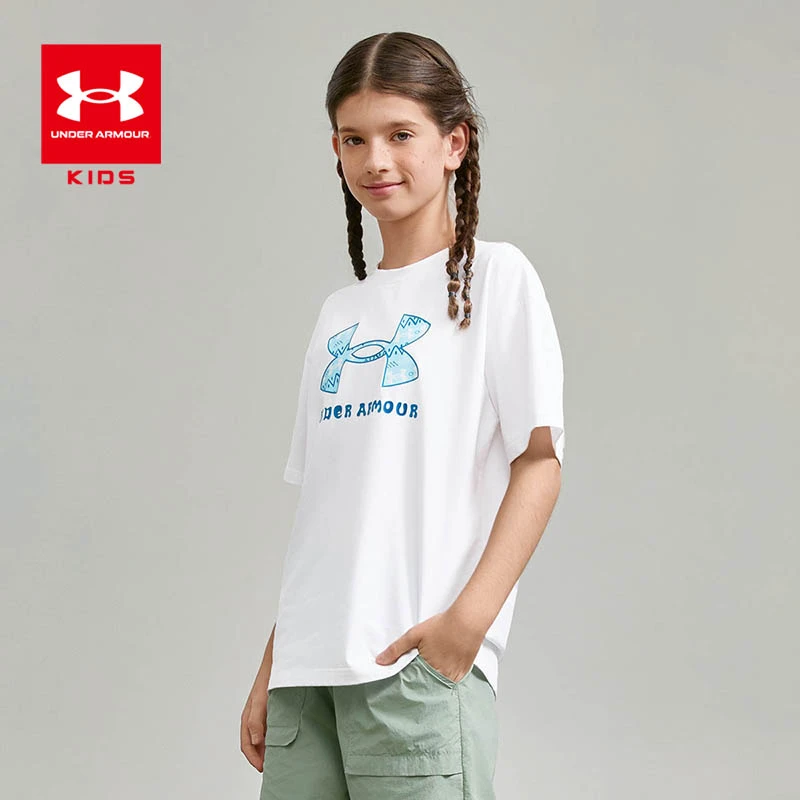 Under Armour/安德玛儿童运动百搭时尚圆领短袖舒适透气T恤0315DB