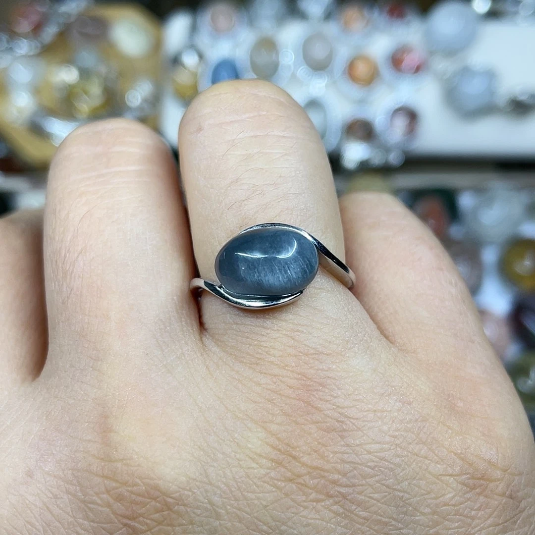 【闪购商品】银S925镶嵌珠宝半成品水晶戒指