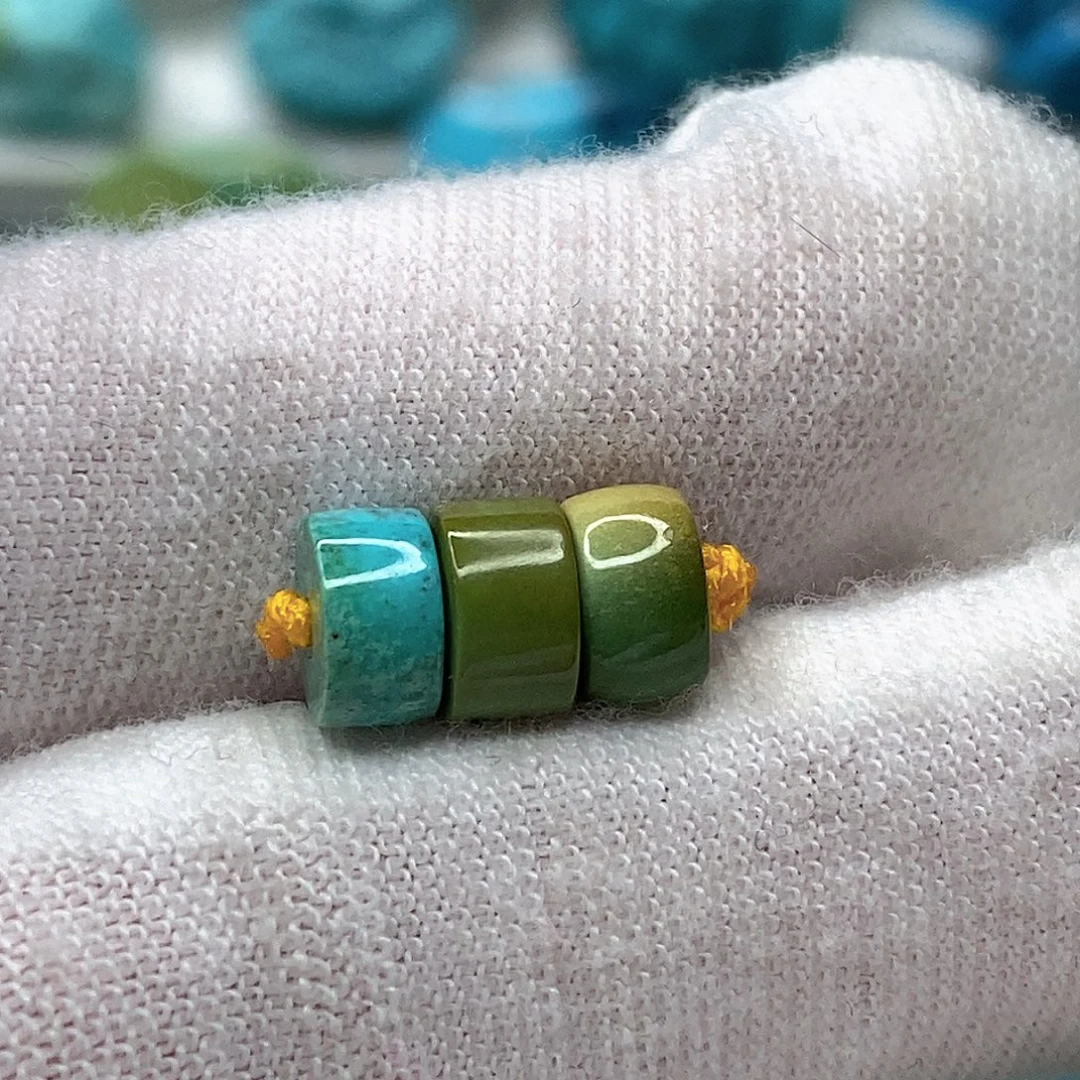 绿松石未镶嵌天然原矿 地大质检6.7mm