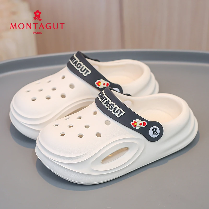 梦特娇儿童洞洞鞋男童拖鞋夏季新款大童防滑软底宝宝女孩沙滩凉鞋