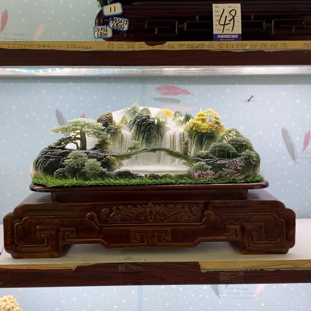 ****盛玉意境山水手工雕刻