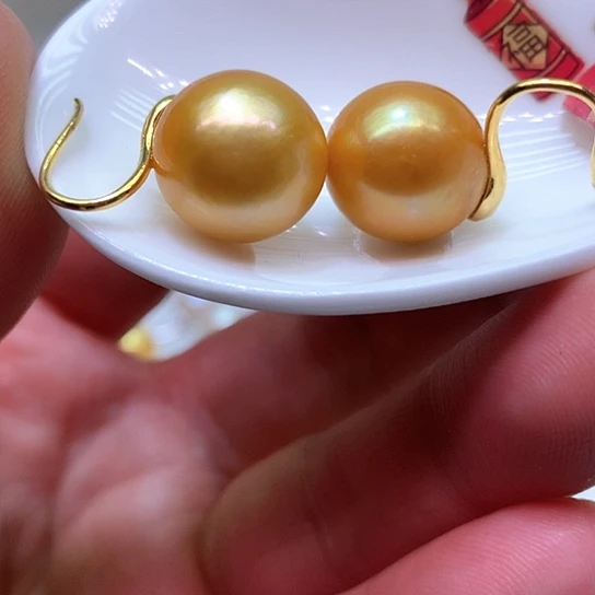 淡水珍珠耳饰银S925镶嵌