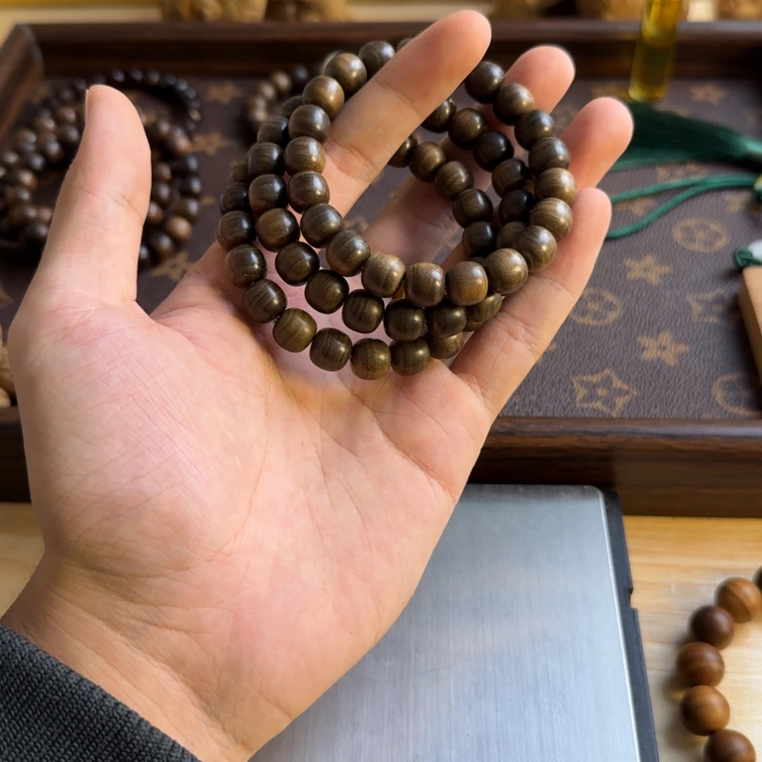 檀香木手串/手链9*10阴沉横纹