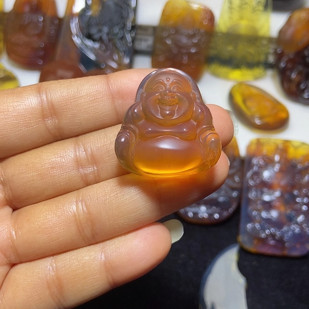 琥珀未镶嵌颈饰缅甸天然琥珀吊坠