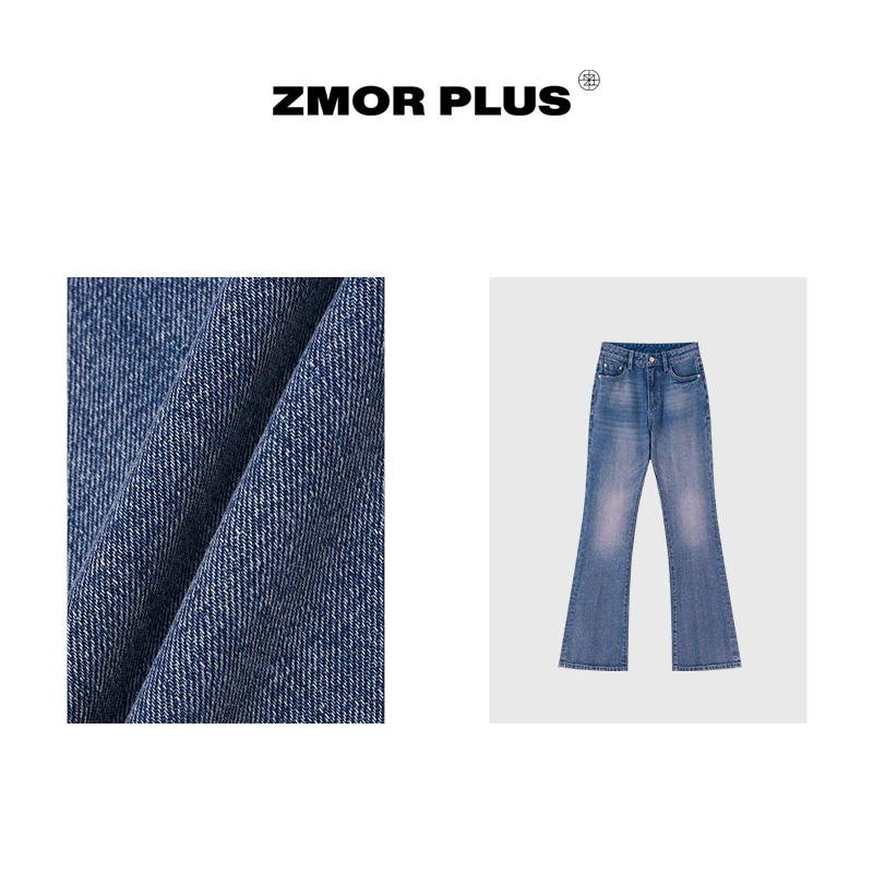 ZMOR+25新款粉紫光复古水洗喇叭牛仔裤P25BP605