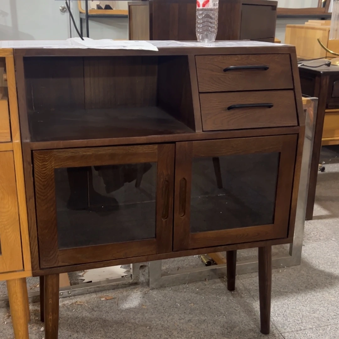 橡木白橡木胡桃色餐边柜