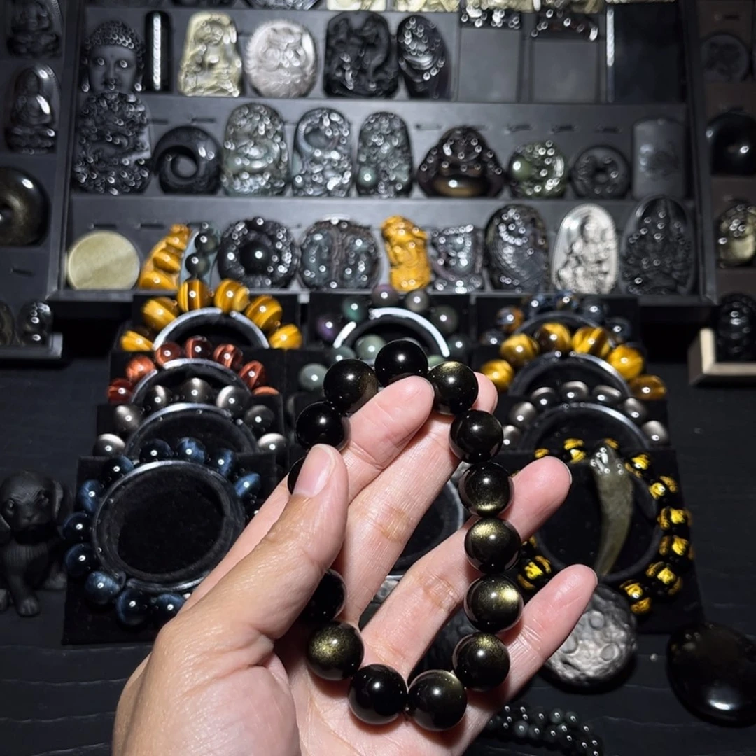 X*** 黑曜岩未镶嵌手链