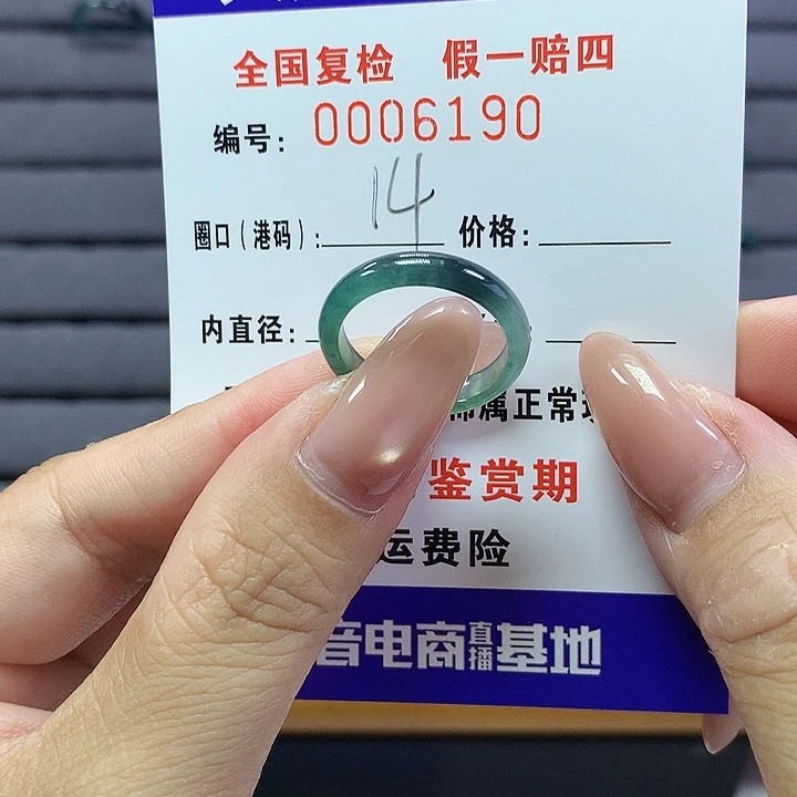 翡翠戒指未镶嵌      6190