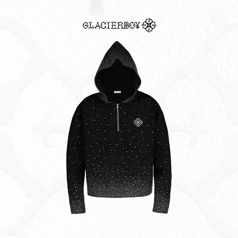 GLACIERBOY满天星满钻卫衣套装-上衣