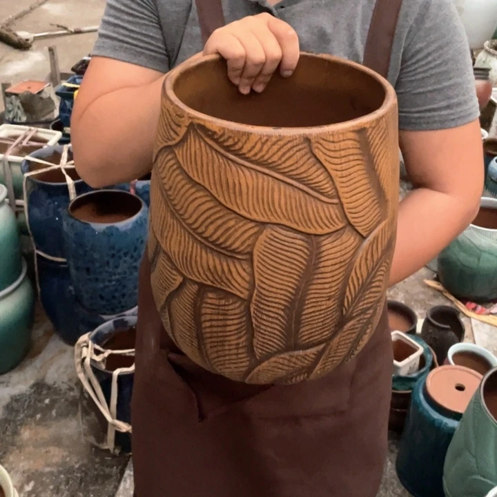 紫砂花盆口20高31正品正品