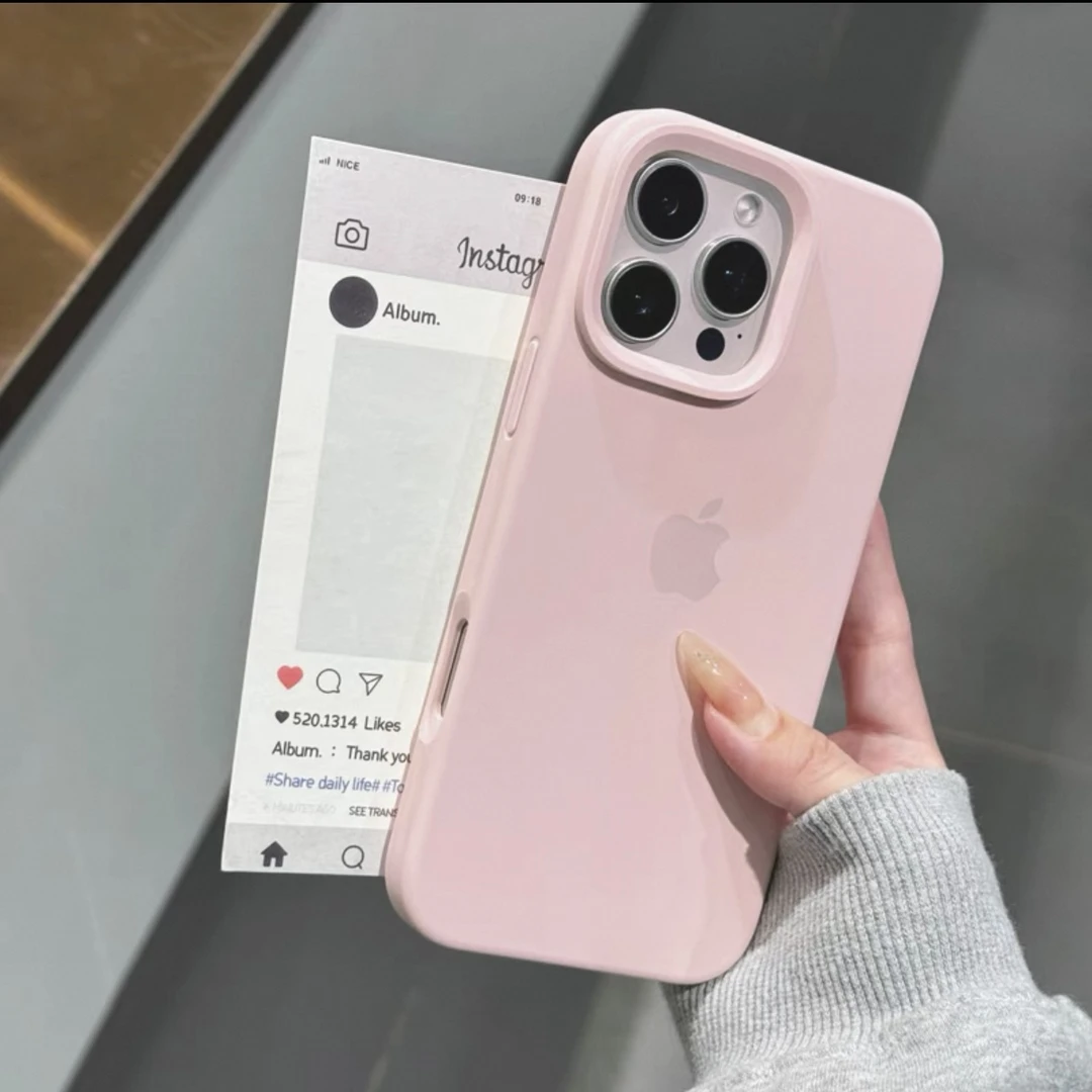 少女粉适用iPhone16pro手机壳15promax软套14/13pro液态12硅胶11