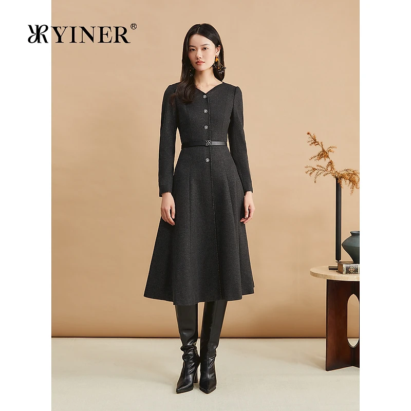 精选YINER音儿2024冬季连衣裙8C34505200