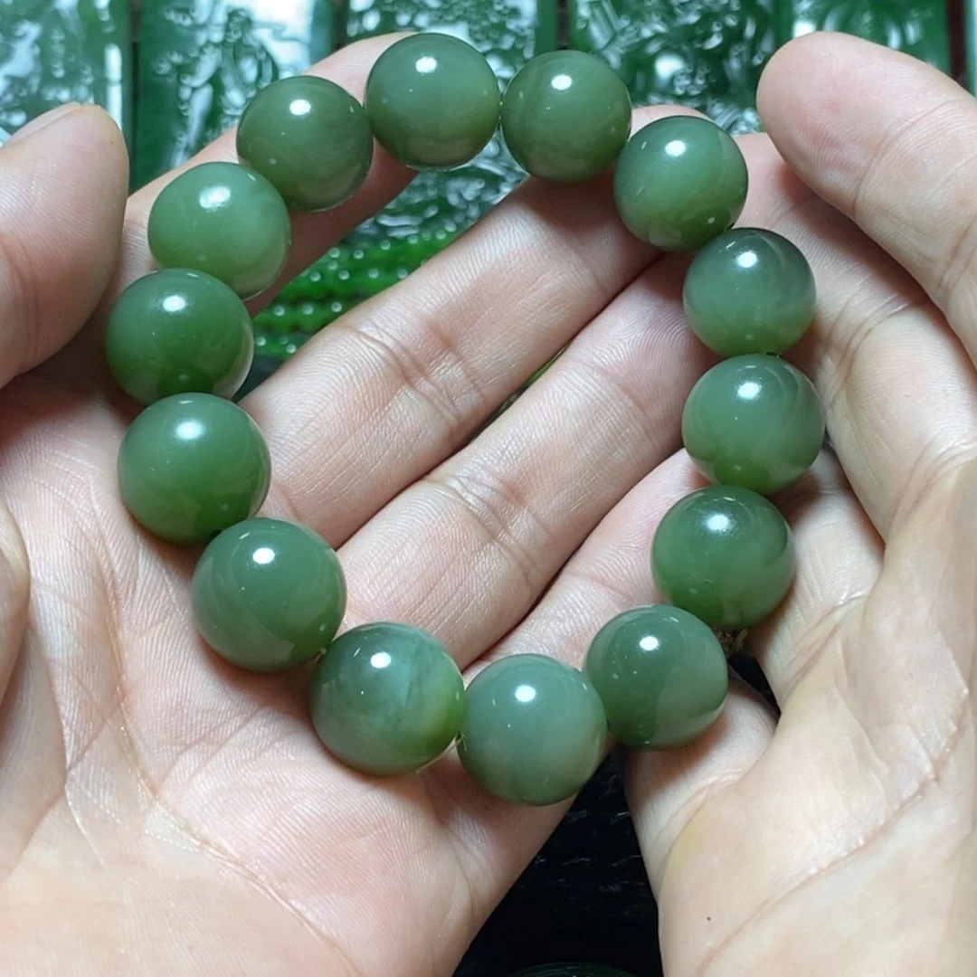 和田玉（碧玉）未镶嵌手串
